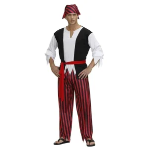 Déguisement pirate homme chemise et gilet
