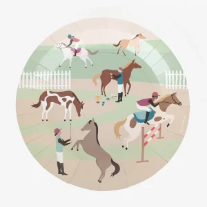 Assiette en carton : 8 assiettes cheval
