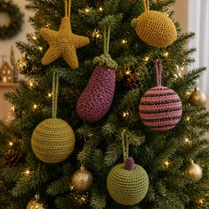 SET XMAS - Décoration Arbre de Noël en Crochet - BtoB
