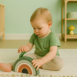 Jouet Montessori 3 ans | Arc-en-Ciel en Bois Évolutif