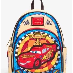 Loungefly Mini Sac à dos Disney Pixar Cars Flash McQueen Vitrail – Import US