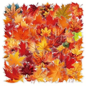 Lot de 20 Stickers Feuilles d'Automne 🍁